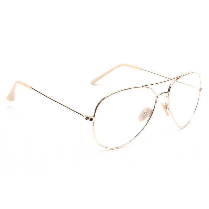 Classic 58mm Clear Aviator Glasses