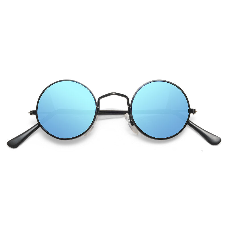 Gwyneth - Oversize Oval Retro Circle Fashion Curved Round Sunglasses Blue