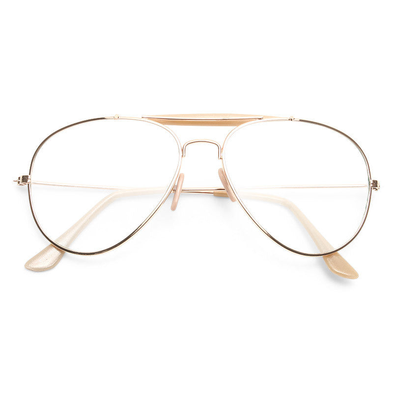 Classic 58Mm Clear Aviator Glasses