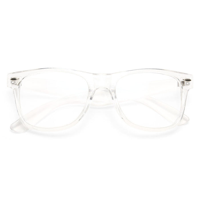 Jude Large Unisex Transparent Clear Frame Horn Rimmed Clear Glasses