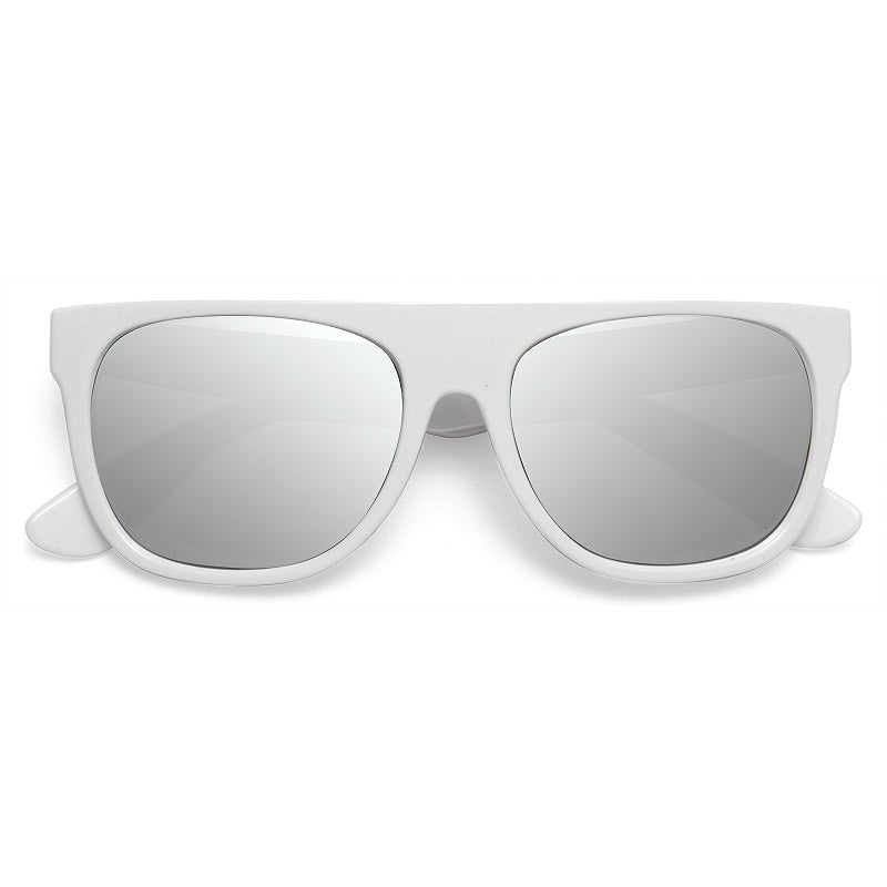 The Flat Top Designer Inspired Unisex Mirror Sunglasses