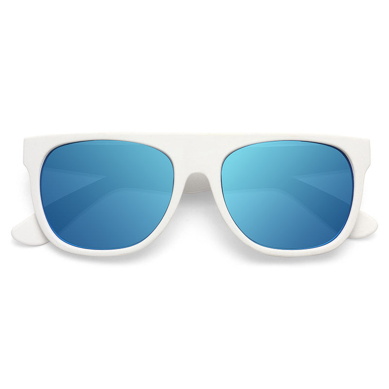 The Flat Top Designer Inspired Unisex Mirror Sunglasses