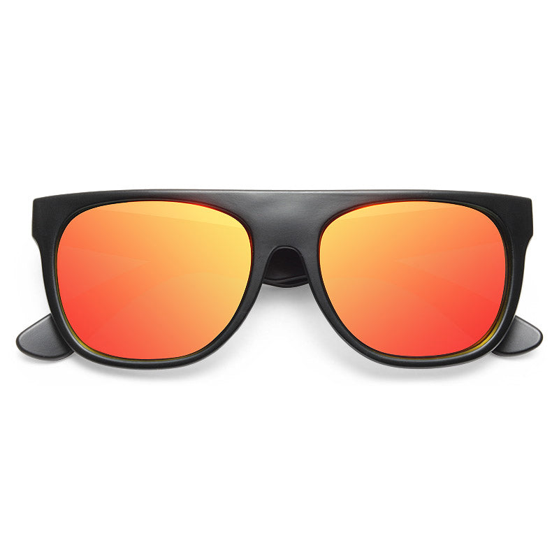 The Flat Top Designer Inspired Unisex Mirror Sunglasses