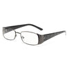 Jenn Logo Arm Metal Skinny Clear Glasses
