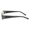 Jenn Logo Arm Metal Skinny Clear Glasses