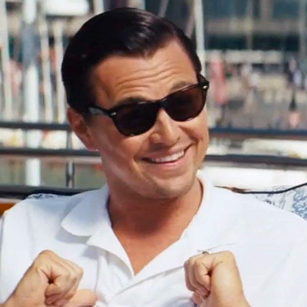 Leonardo Dicaprio Style Solid Horn Rimmed Celebrity Sunglasses