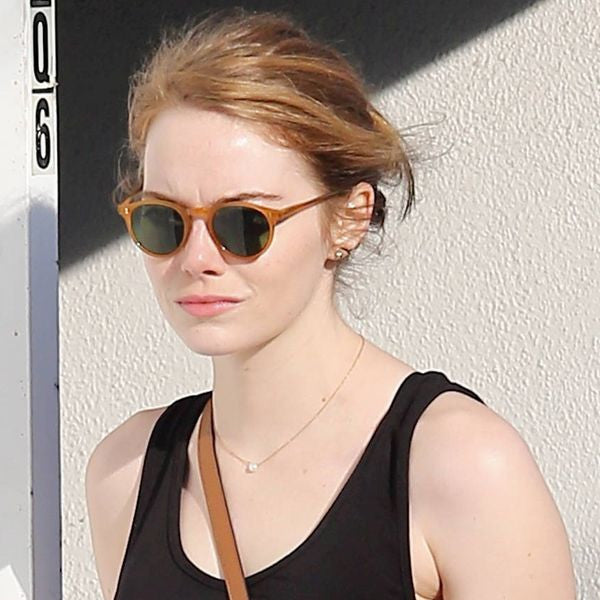 Emma Stone Style Rounded Celebrity Sunglasses