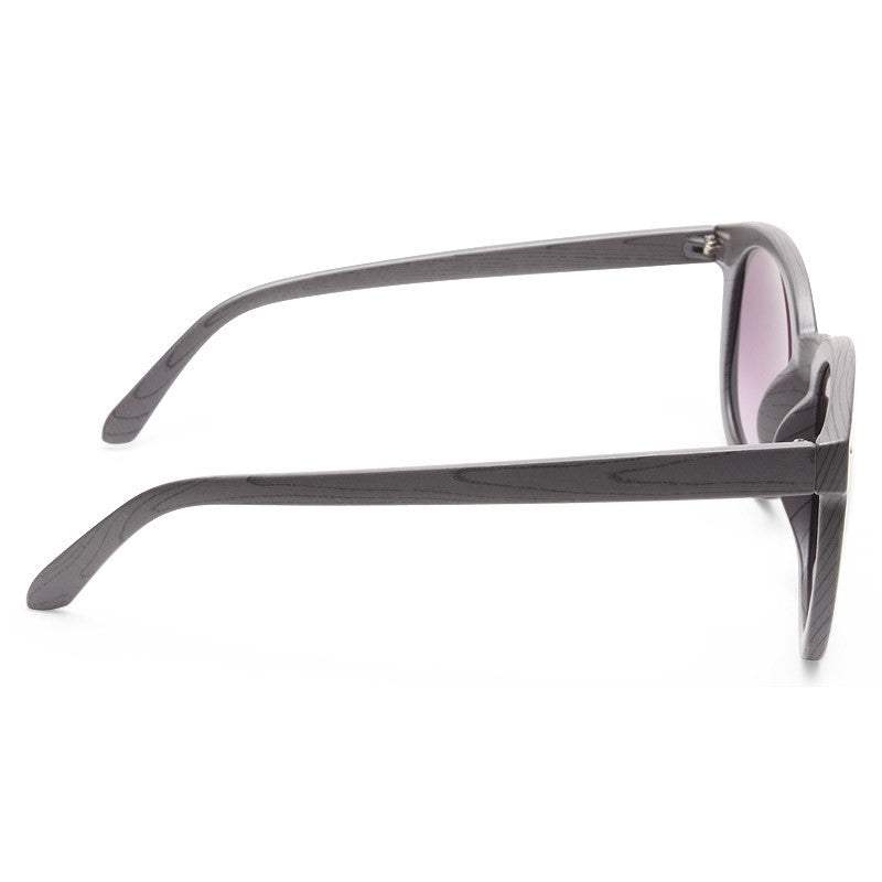 Super Duper Round Wood Grain Sunglasses