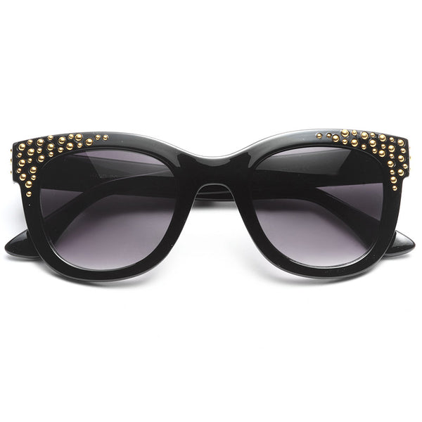 Liza Retro Gold Studded Sunglasses – CosmicEyewear