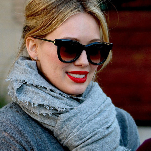 Hilary Duff Style Retro Rounded Celebrity Sunglasses