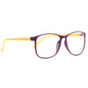 Mimic Rubber Coated Thin Frame Clear Horn Rimmed Glasses