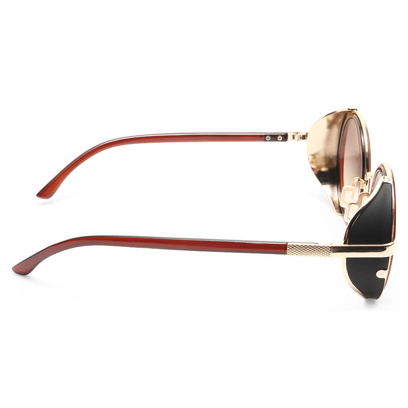 Ashley Benson Style Retro Round Side Cover Celebrity Sunglasses
