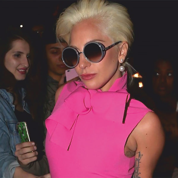 Lady Gaga Style Retro Round Side Cover Celebrity Sunglasses