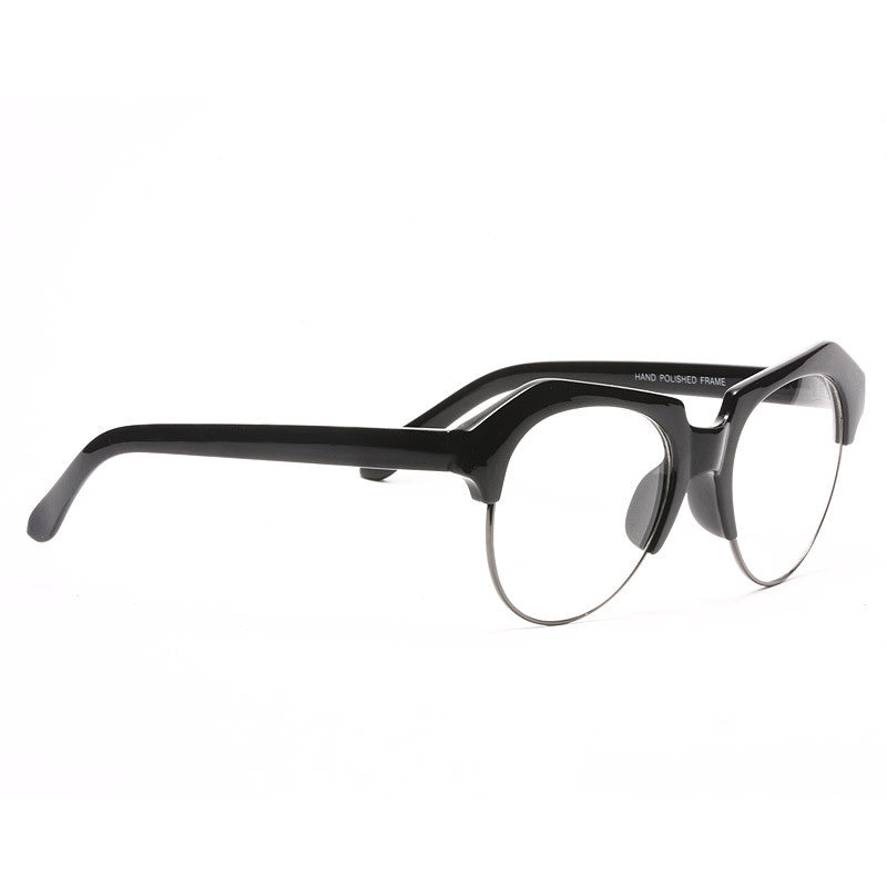 Voight Angled Unisex Clear Horn Rimmed Glasses
