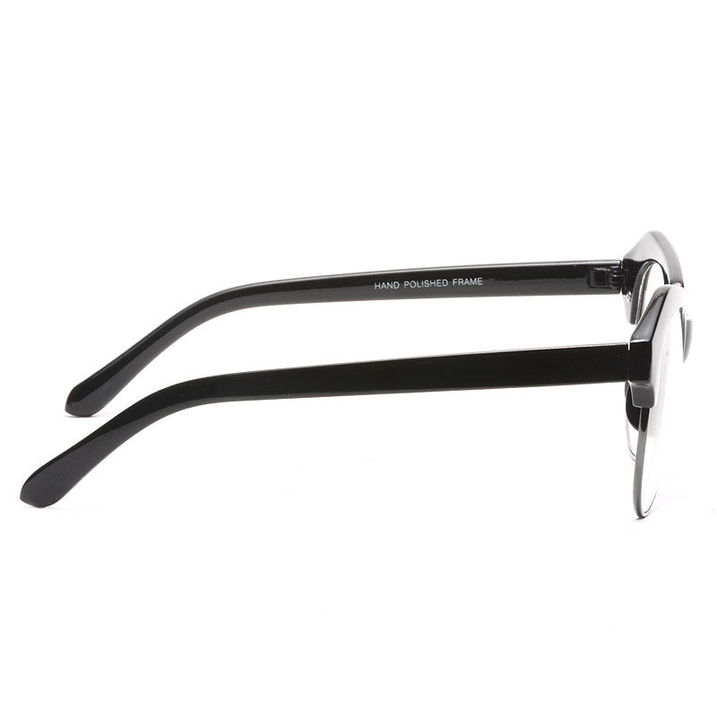 Voight Angled Unisex Clear Horn Rimmed Glasses