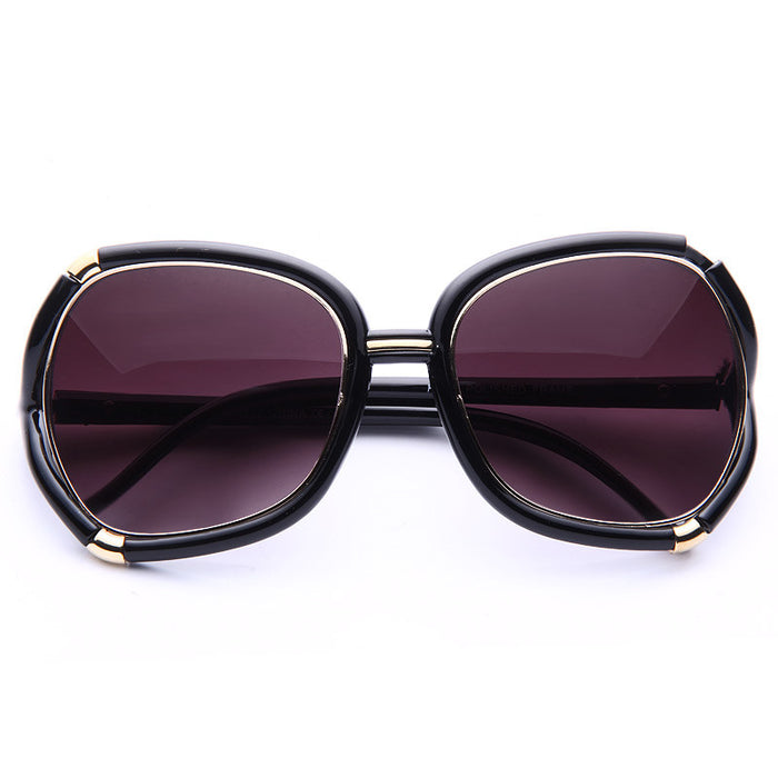 Kim Oversized Luxe Metal Trim Sunglasses