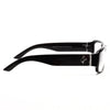 Mustang Unisex Slim Rectangular Clear Glasses