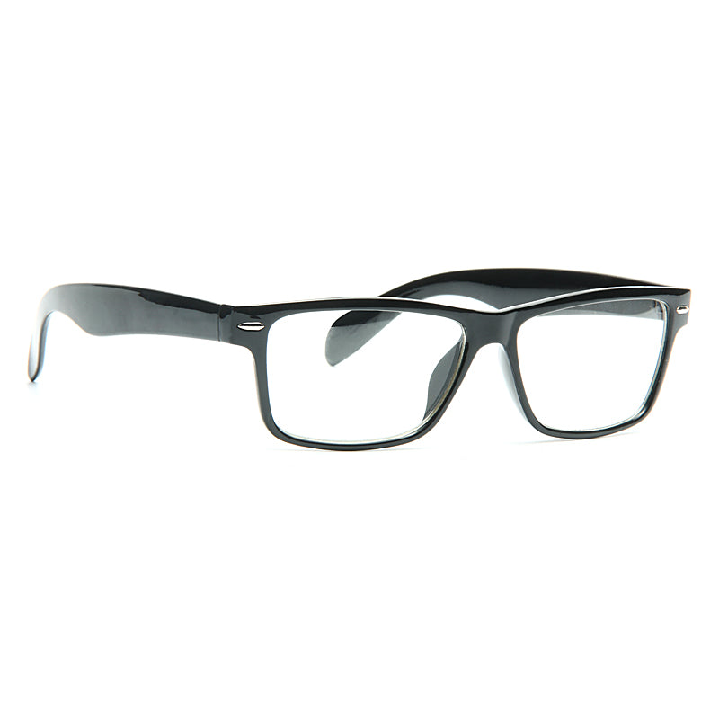 Norfolk Unisex Skinny Clear Horn Rimmed Glasses