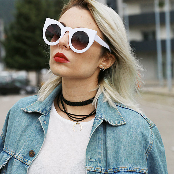 Queenie Oversized Rounded Cat Eye Sunglasses