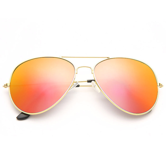 Classic 60mm Color Mirror Aviator Sunglasses