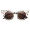 Beyonce Style Metal Lattice Mod Celebrity Sunglasses