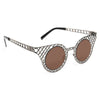 Beyonce Style Metal Lattice Mod Celebrity Sunglasses