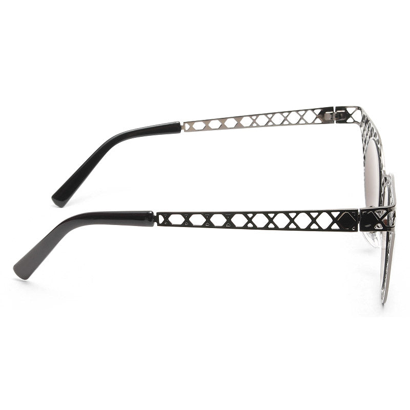 Rihanna Style Metal Lattice Mod Celebrity Sunglasses
