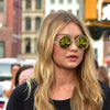Gigi Hadid Style Round Color Mirror Celebrity Sunglasses