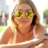 Gigi Hadid Style Round Color Mirror Celebrity Sunglasses