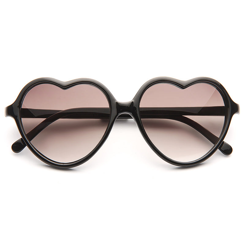 Drew Barrymore Style Plastic Heart Celebrity Sunglasses