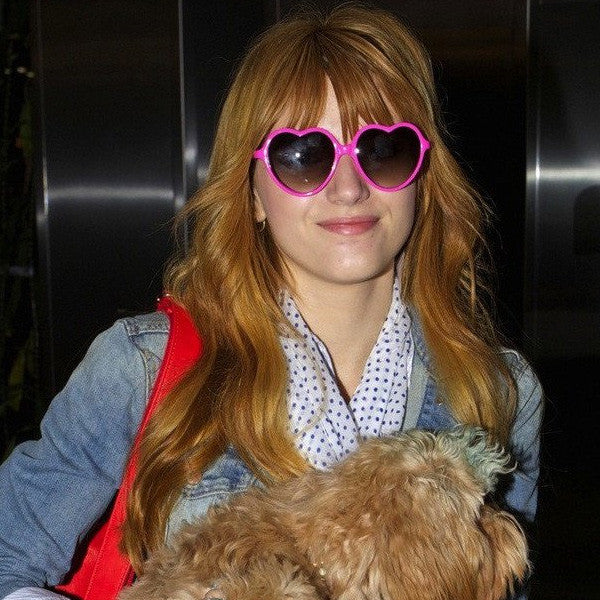 Bella Thorne Style Plastic Heart Celebrity Sunglasses