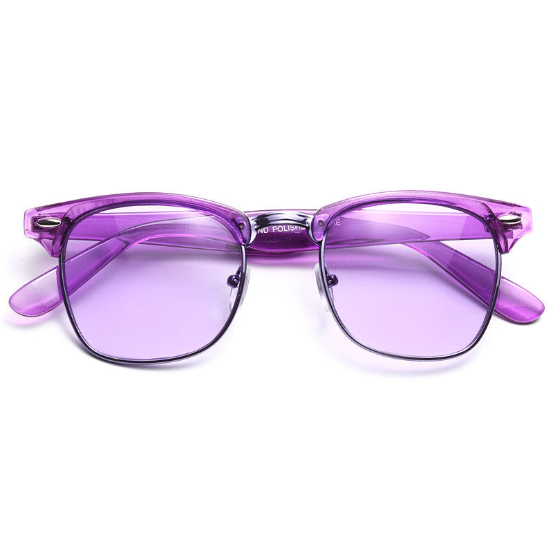 Peyton Unisex Pastel 90s Half-Frame Sunglasses