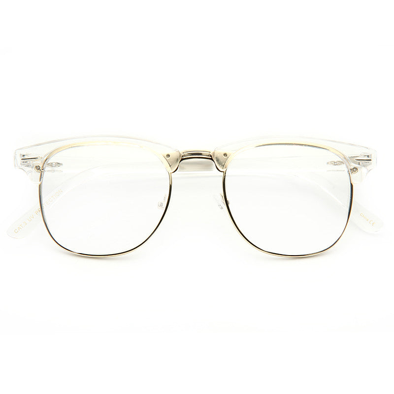 Peyton 3 Unisex Half Frame Clear Glasses