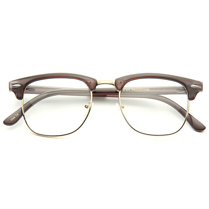 Peyton 3 Unisex Half Frame Clear Glasses
