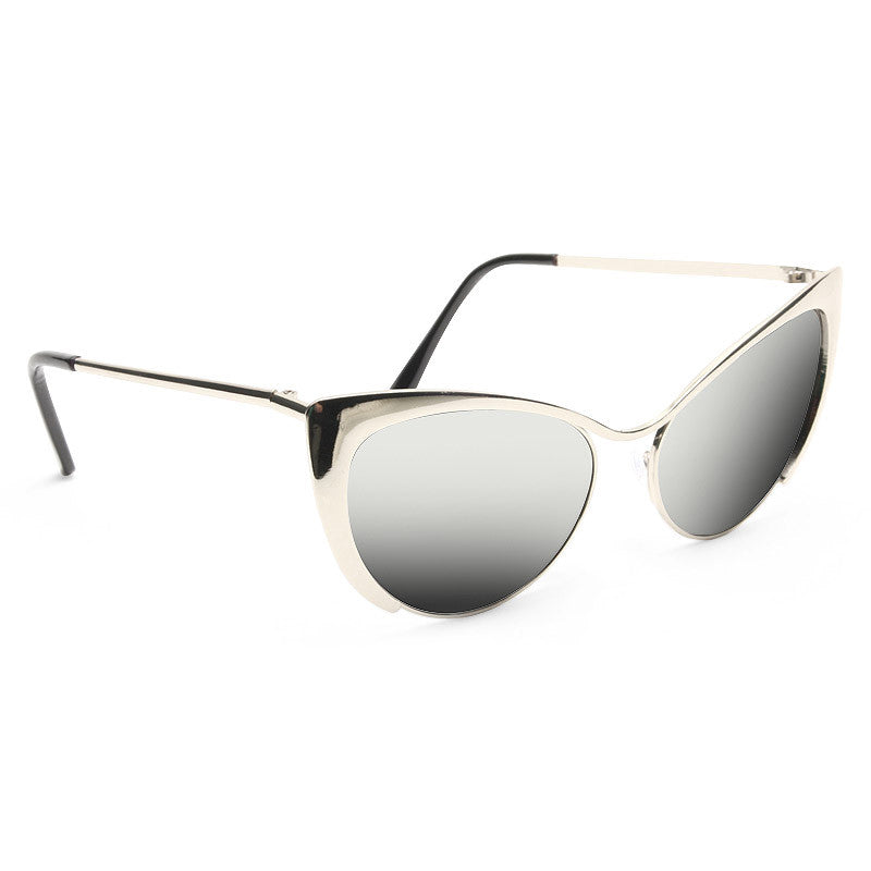 Rihanna Style Cat Eye Mirror Celebrity Sunglasses
