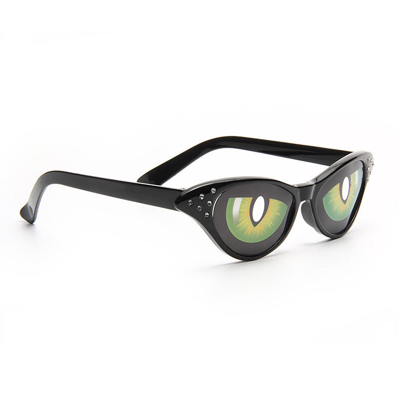Cat Eye Rhinestone Glasses