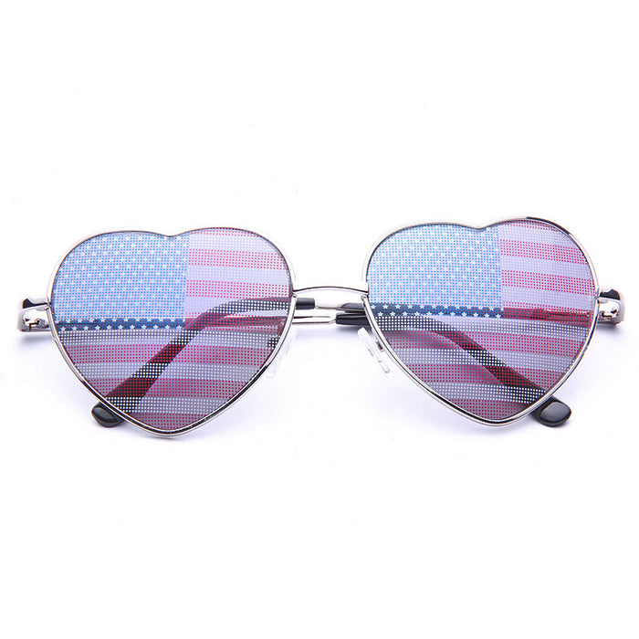 America Metal Heart Sunglasses