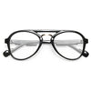 Darby Plastic Flat Top Clear Aviator Glasses