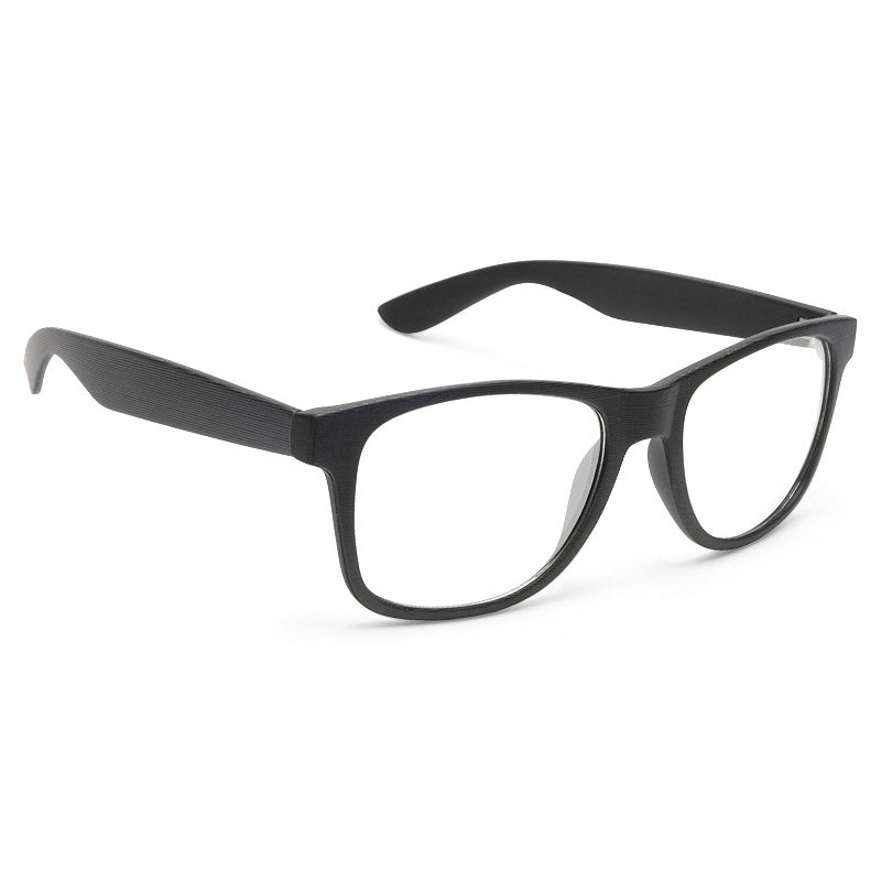 Gable Large Pinstripe Clear Horn Rimmed Glasses