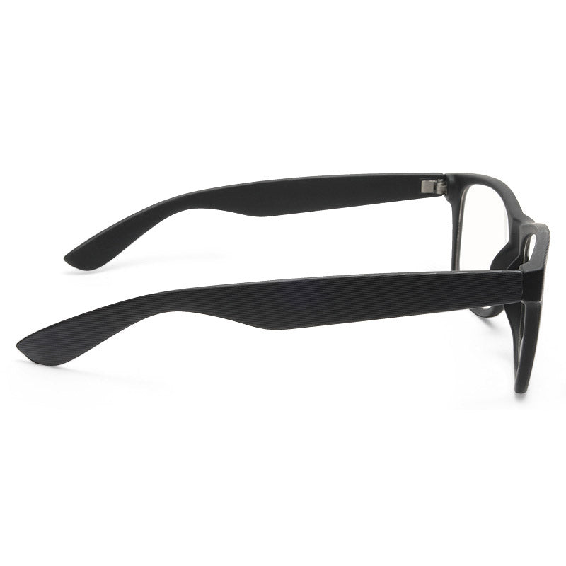 Gable Large Pinstripe Clear Horn Rimmed Glasses