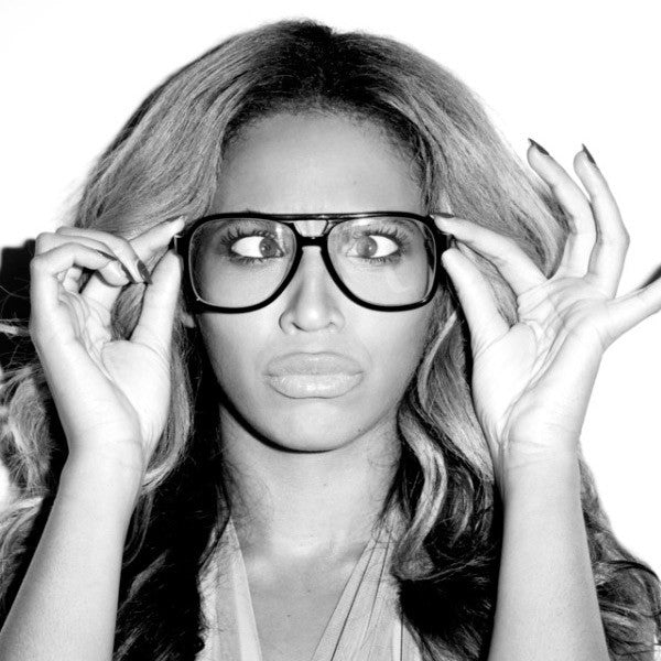 Beyonce Style Plastic Flat Top Aviator Celebrity Clear Glasses