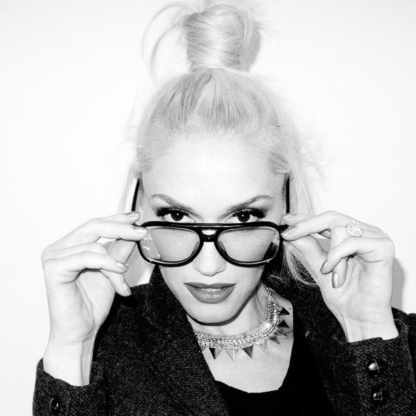 Gwen Stefani Style Plastic Flat Top Celebrity Clear Aviator Glasses
