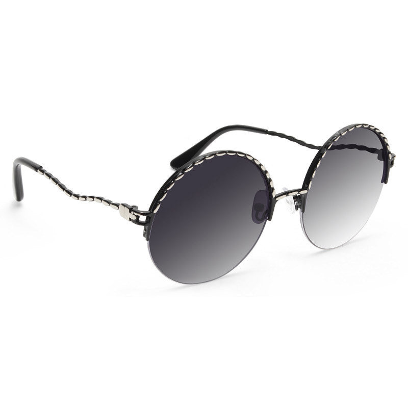 Dallas Round Rimless Metal Sunglasses