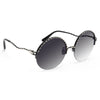 Dallas Round Rimless Metal Sunglasses