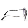 Dallas Round Rimless Metal Sunglasses