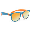 Dakota X Large Rubber Color Mirror Horn Rimmed Sunglasses