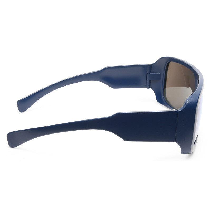 Cyrus Oversized Color Mirror Flat Top Sunglasses