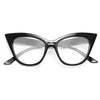 Taryn Pointed Cat Eye Clear Glasses