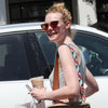Elle Fanning Style Thick Frame Cat Eye Celebrity Sunglasses