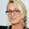 Kaley Cuoco Style Slim Rectangular Celebrity Clear Glasses